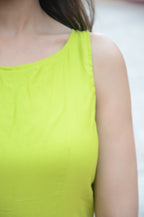 Latest Light Green Rayon Maxi Dress