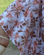 White Floral Printed Sleeveless Cotton Maxi Dress